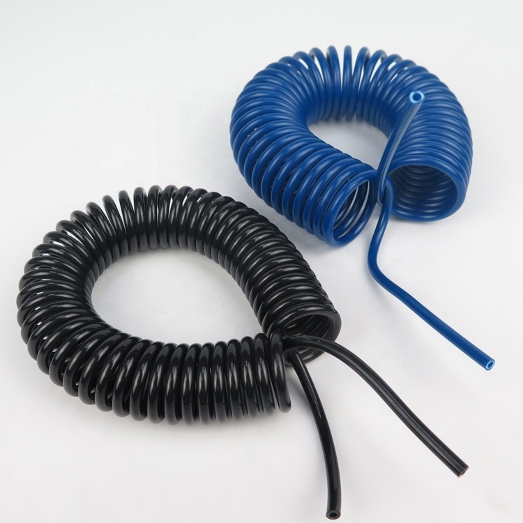 Air Brake Pneumatic Recoil Spiral Flexible Spring Coiled Watering Air Compressor Self Coiling Curly Hose Tube