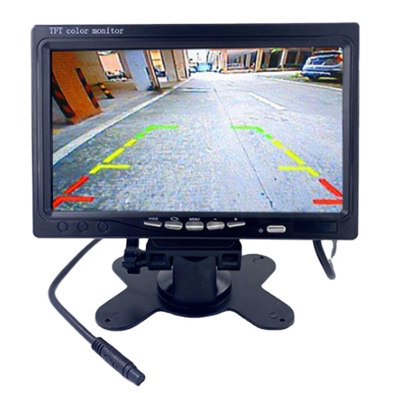 9-36V Desktop Monitor 7 Inch Car Mirror Screen Night Vision Rear View Back Up Camera Display TFT LCD Car TV Monitor