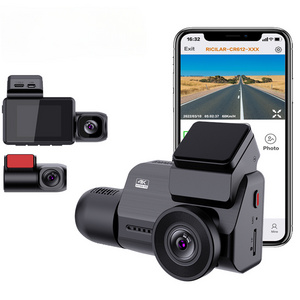 New 4k Dashcam Car Dvr 3 Lens Car DVR With App WIFI GPS Hd Dash Cam Front And Rear Inside 3 Channel