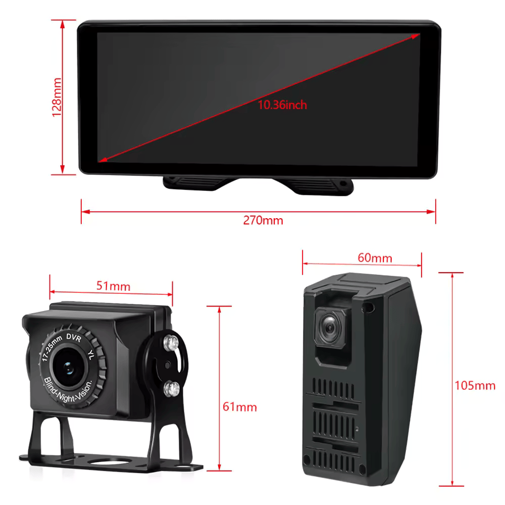 10'' Bus Monitoring Five-way BSD Rv Bus 5 Way Camera System Monitoring blind area Camera for BUS TRUCK