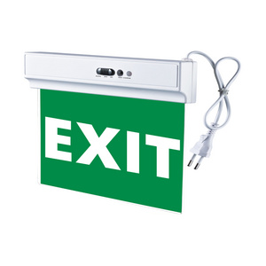 Factory Price LED Exit Sign Light with Acrylic Panel, Fire Safety Emergency Lights with rechargeable battery, LED Signature