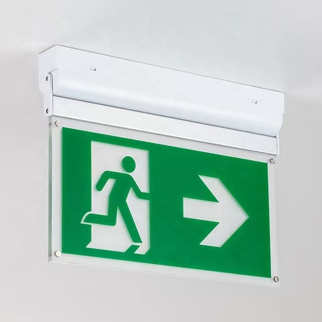 Wholesale Emergency Exit Sign Light with various Installations, Surface of roof, Recessed,  Hanging with wire