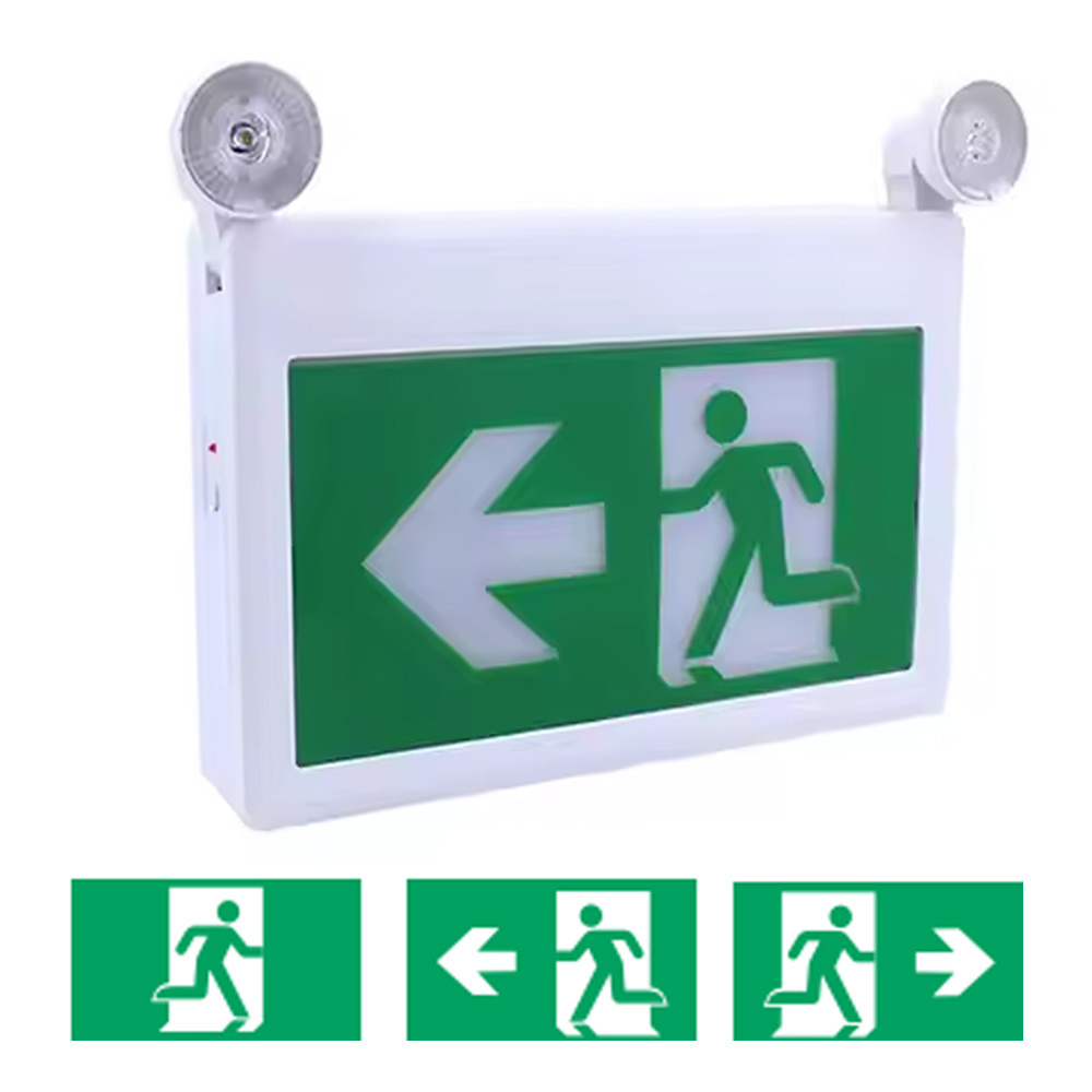 Factory Direct LED Exit Sign with back up battery, LED Emergency Light with exit signature, CULCertifed