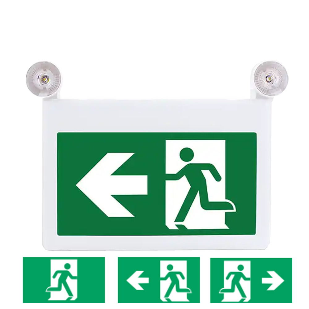 Factory Direct LED Exit Sign with back up battery, LED Emergency Light with exit signature, CULCertifed