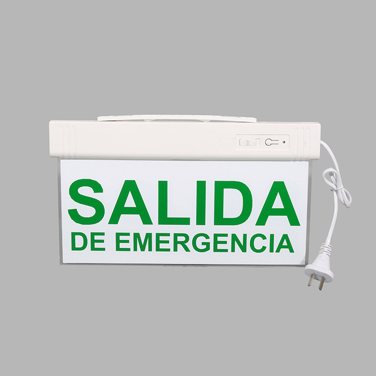 Surface  fire-retardant ABS  Rechargeable battery Maintained Green Printing Emergency Safe  Exit sign LED light