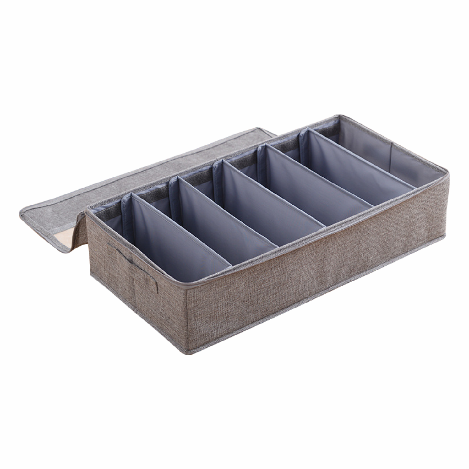 Cotton linen shoe box storage six compartment under bed storage box washable bedroom storage box shoe cabinet organizer