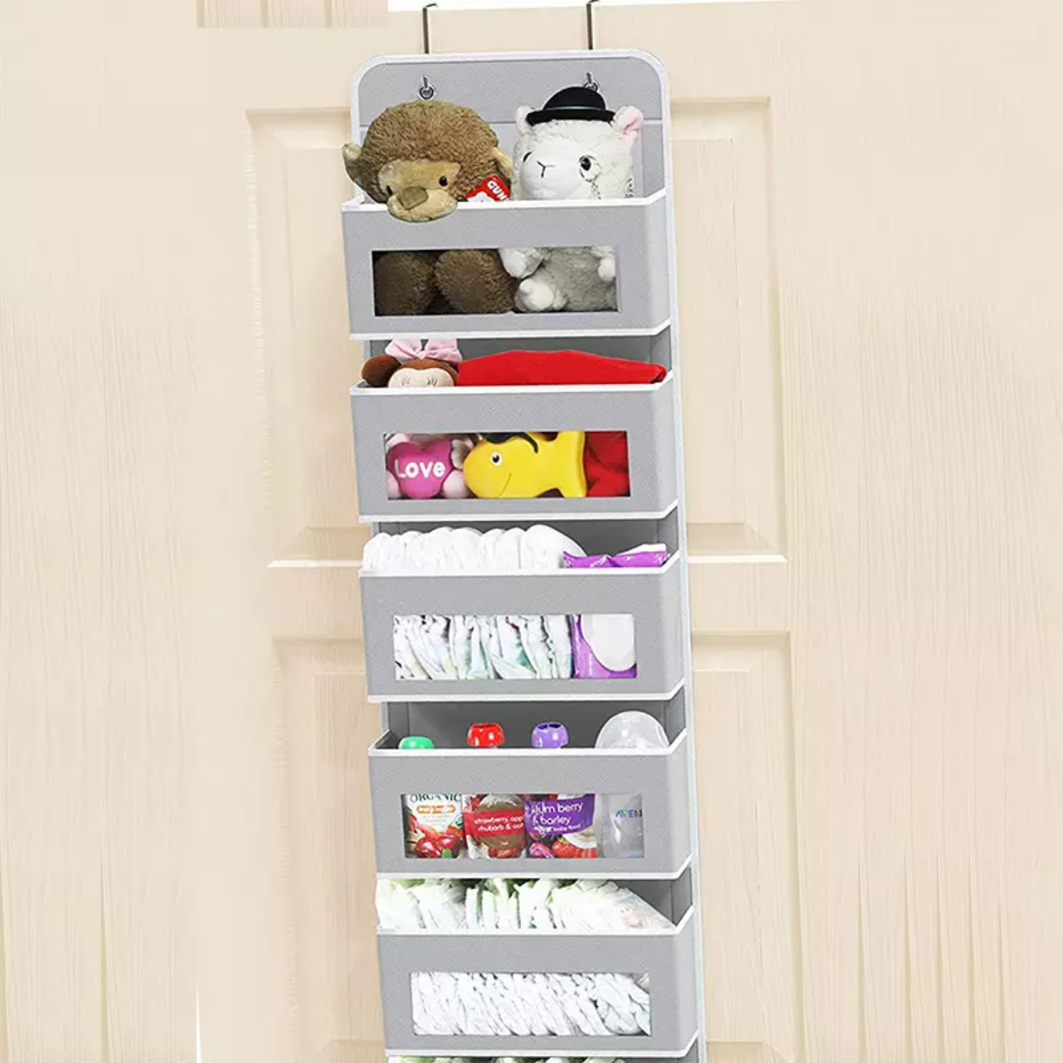 Non-woven Fabric Hanging Organizer Bag Door Wall Hanging Storage Bag in Living Room Toy Hanging Closet Organizer