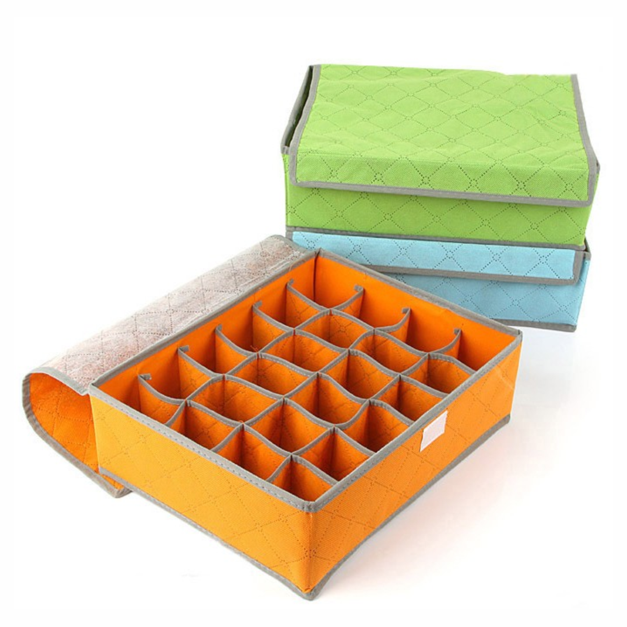 Eco-Friendly Multipurpose Compartments Cardboard Storage Box Non-woven fabric Home folding Storage / Sock