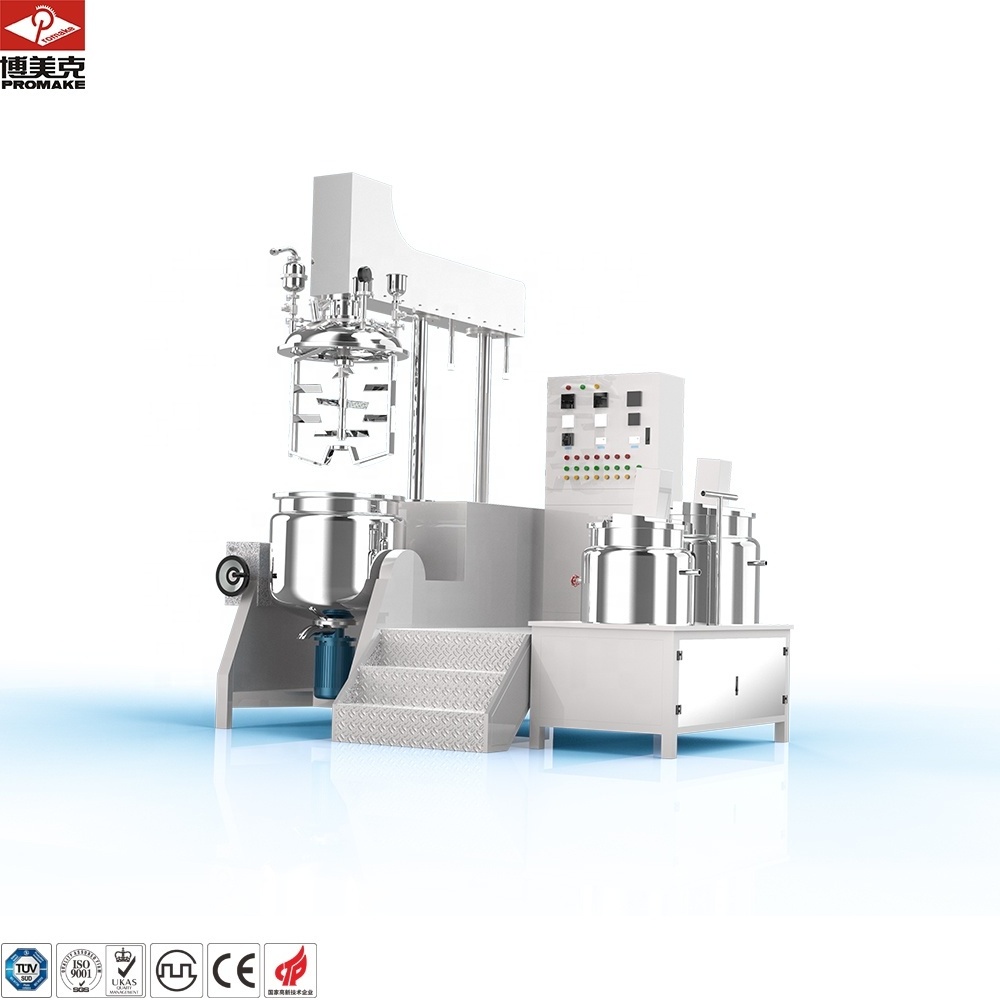 Vacuum Emulsifying Mixer Mayonnaise Making Machines with Cosmetic Face Cream Homogenizer Mixer 500l Liquid Soap Making Machine