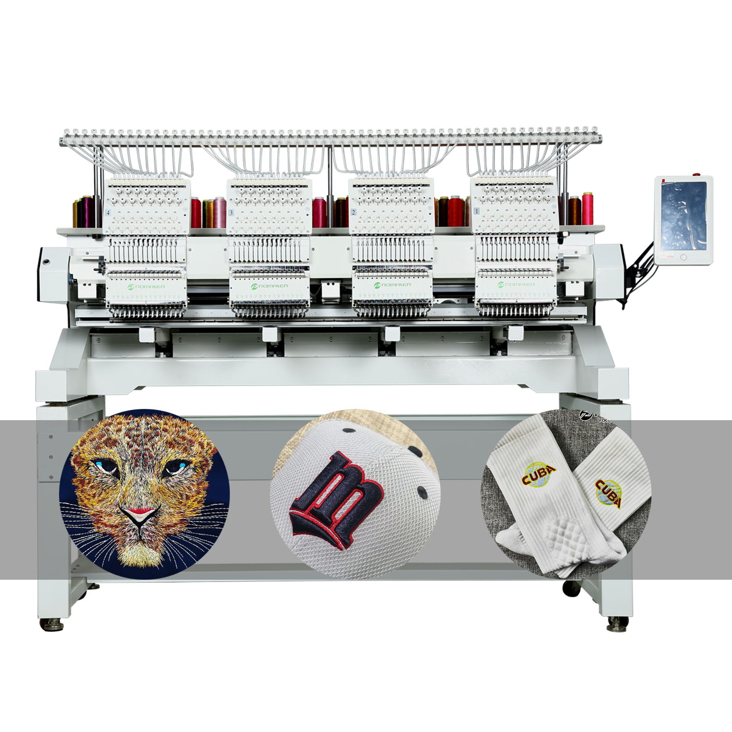 !Promaker four head computer embroidery machines high speed hat t-shirt garment machine