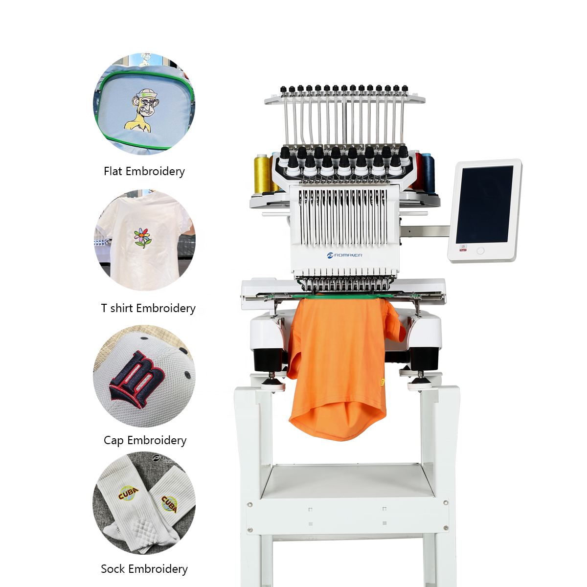 15 Colors Single Head Similar Tajimas Brothers Embroidery Machine Price on Sale