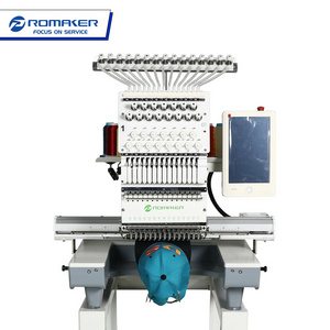 Promaker embroidery machine 12 15 needles single head hat clothes barudans embroidery machine for embroidery