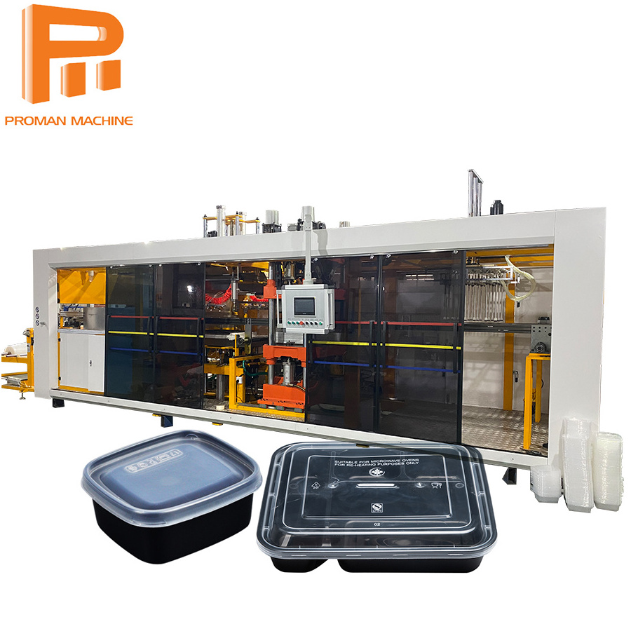 3 Stations Plastic cup bowl thermoforming machine automatic forming cutting stacking machine