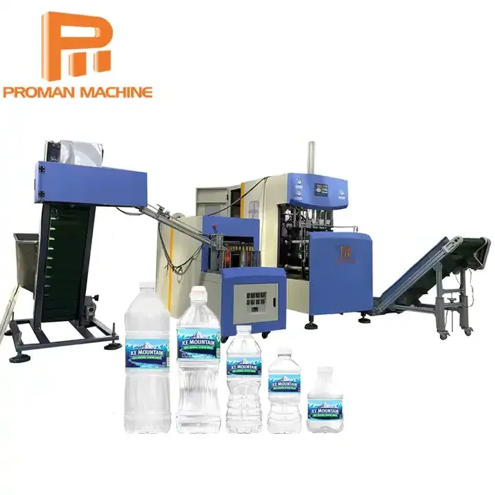 High Speed 2000bph Semi Automatic 4 Cavity Small Plastic Water Juice Bottle Blowing Making Machine Plant