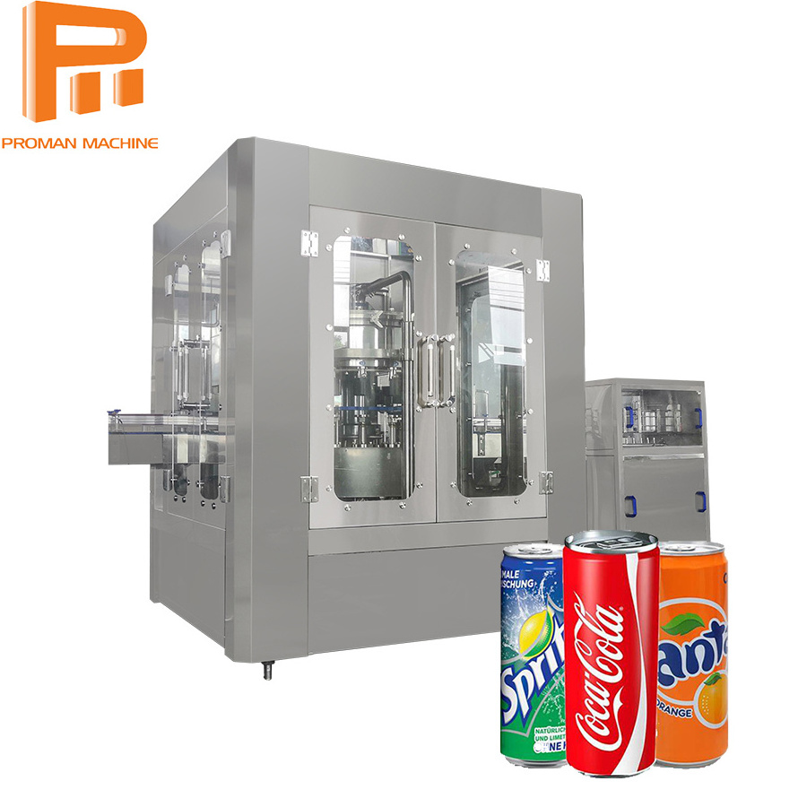 1500CPH 500ml Aluminum Can Juice/Cola/Beer/Soda Water Carbonated Drink Filler and Seamer Beverage Canning Filling Machine