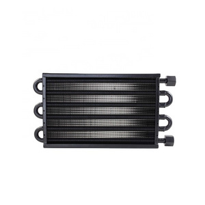 6 Row Universal Aluminum   Radiator Car Auto Engine Racing Tube & Fin Transmission Oil Cooler  for Chevy Ford Mopar