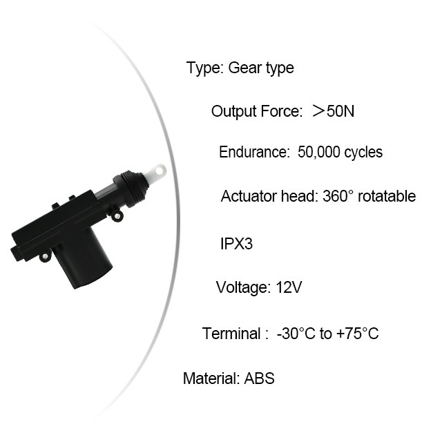 Best price 12v 2 wire 5kgs actuator motor car central door lock central locking system