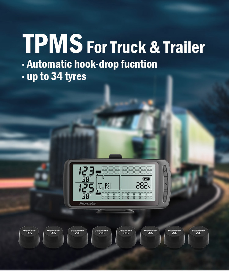 Truck TPMS 8 12 14 16 18 26 sensor 203 psi wheels tire pressure monitoring system external sensors tire pressure trailer