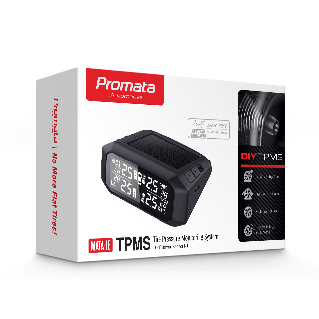 TPMS wireless solar-powered display 4 external sensors auto security alarm systems tyre