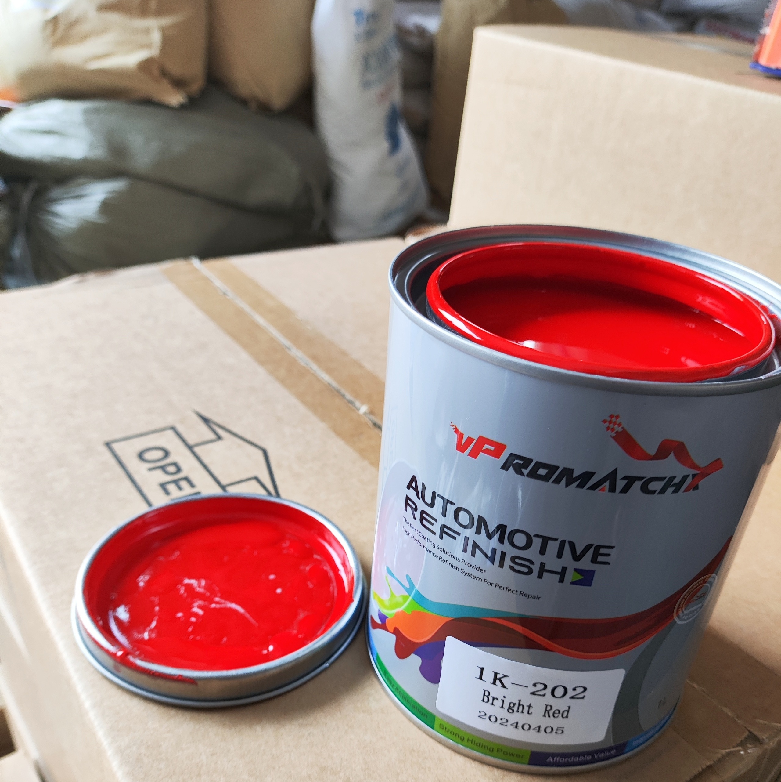 Durable Weather Resistance Plentiful Film Auto Coating 1K Basecoat Automotive Paint Bright Red Tinter for Car Repair