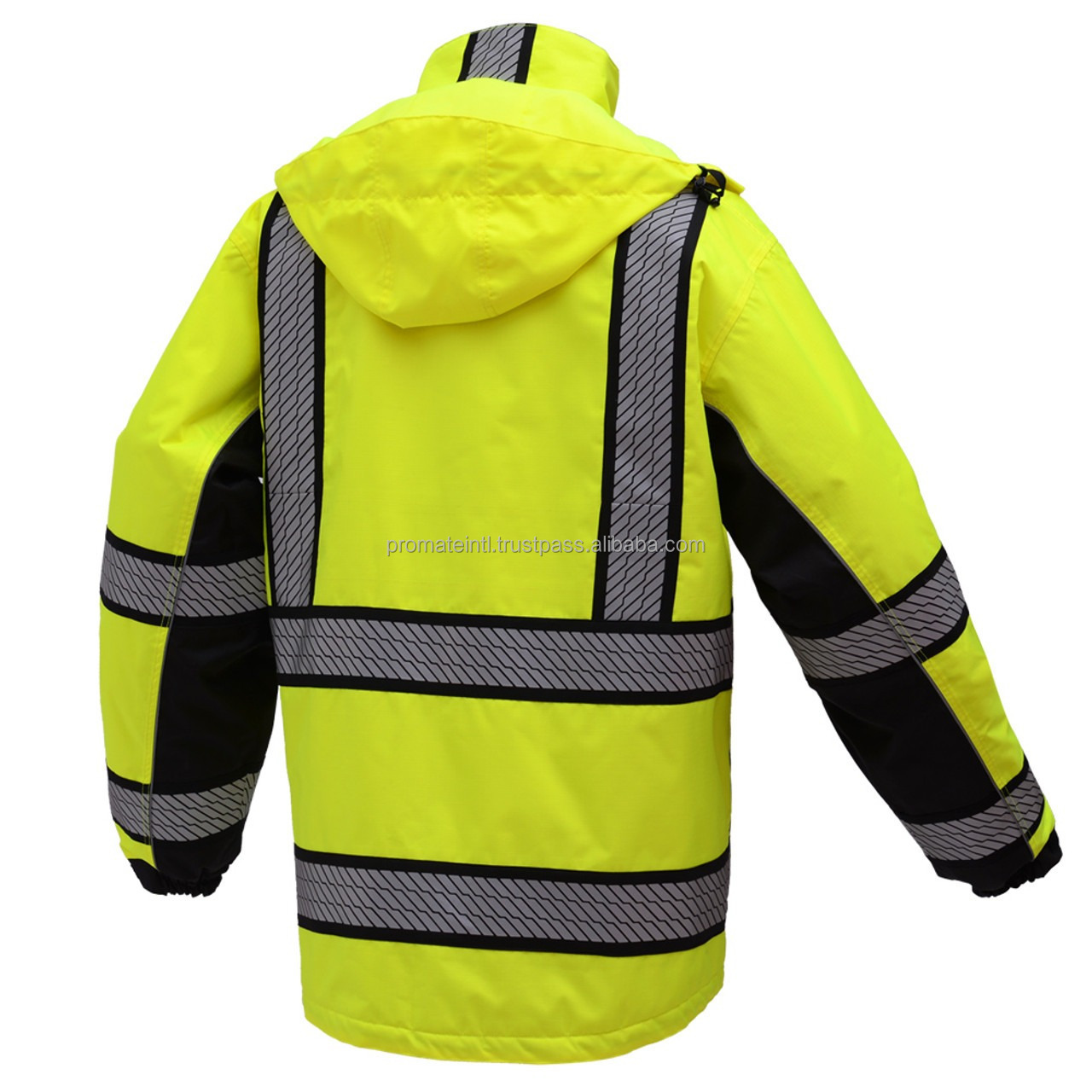 Reflective Safety Jackets Hi Viz Safety Softshell Oxford Fabric Winter Jackets safety vest running vest