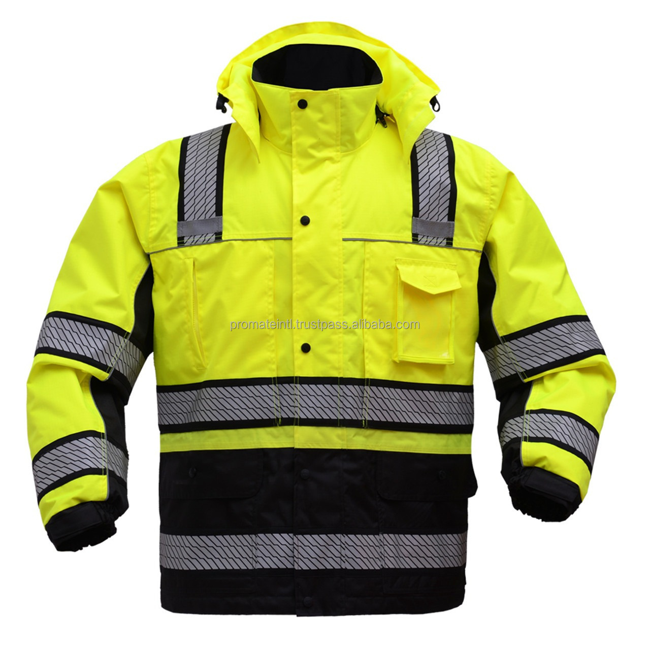 Reflective Safety Jackets Hi Viz Safety Softshell Oxford Fabric Winter Jackets safety vest running vest