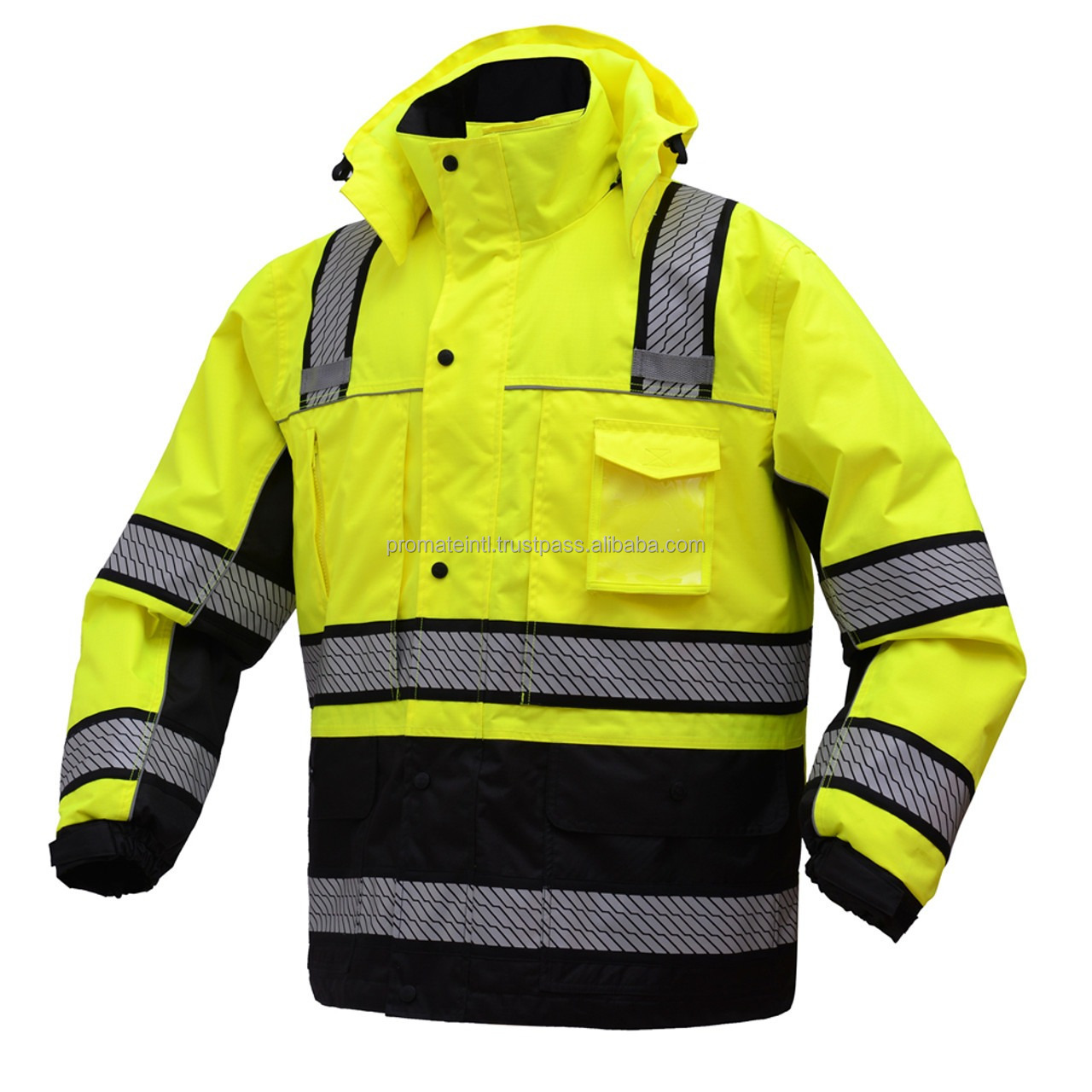 Reflective Safety Jackets Hi Viz Safety Softshell Oxford Fabric Winter Jackets safety vest running vest