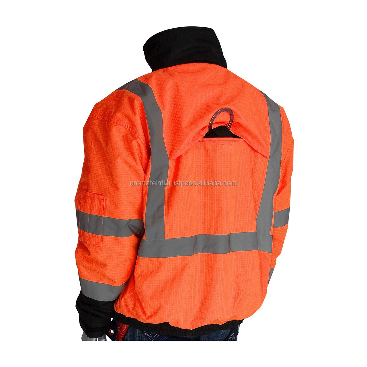 Work Wear Safety Clothes Hivis Flame Retardant Anti-static Waterproof 300d Oxford Reflective Fire Resistant Raincoat Jacket Men