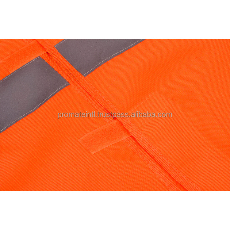 High Visibility Reflective Safety Vest With Zipper And Pockets Breathable Mesh Vest Orange And Grey L Xl Xxl Mix Yellow & Oran