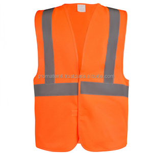 High Visibility Reflective Safety Vest With Zipper And Pockets Breathable Mesh Vest Orange And Grey L Xl Xxl Mix Yellow & Oran