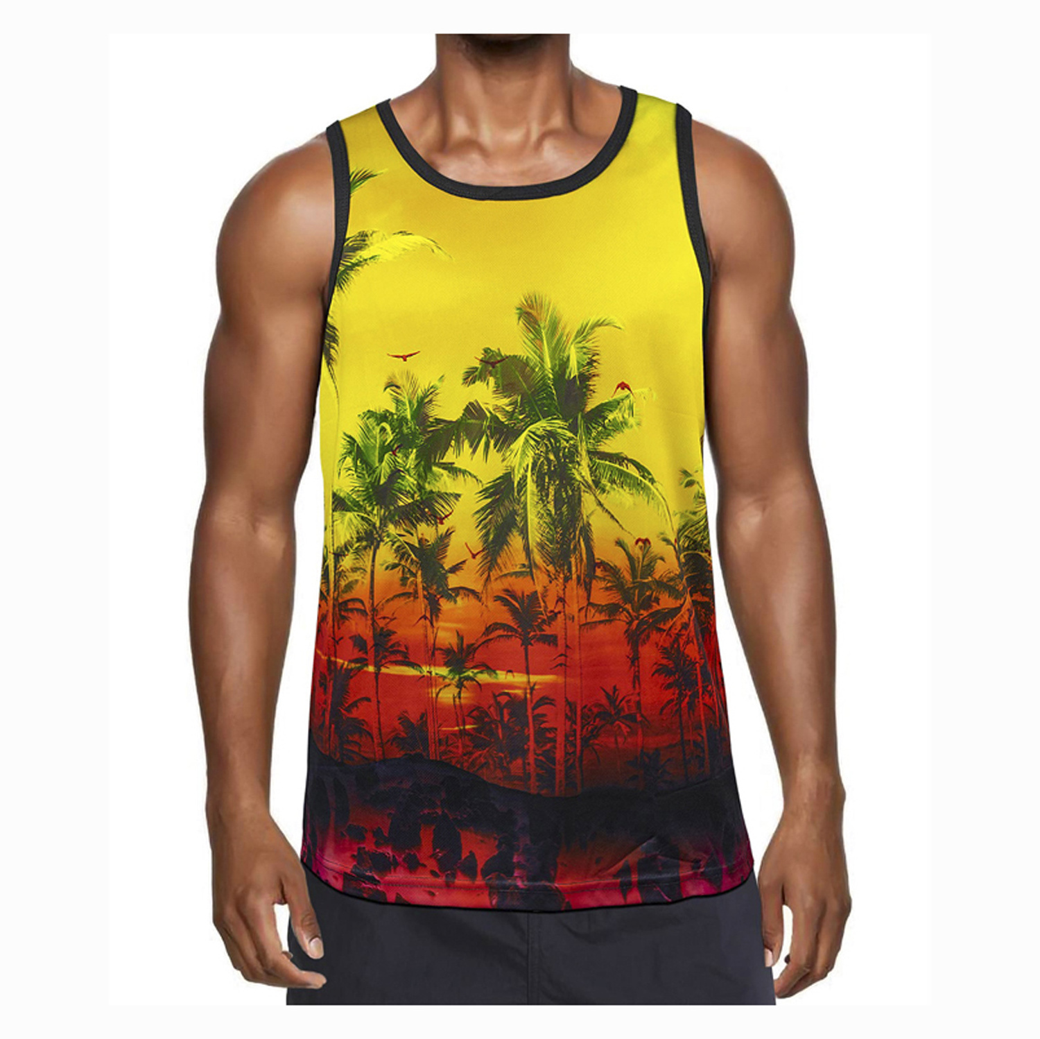 High quality comfortable custom quick dry tank tops singlet Sublimation men's running vest