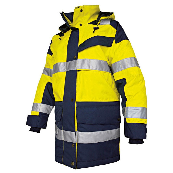 Hi vis bomber jacket Hi-Vis Work Safety Jacket Men's Two Tone High Visibility Reflective Jacket