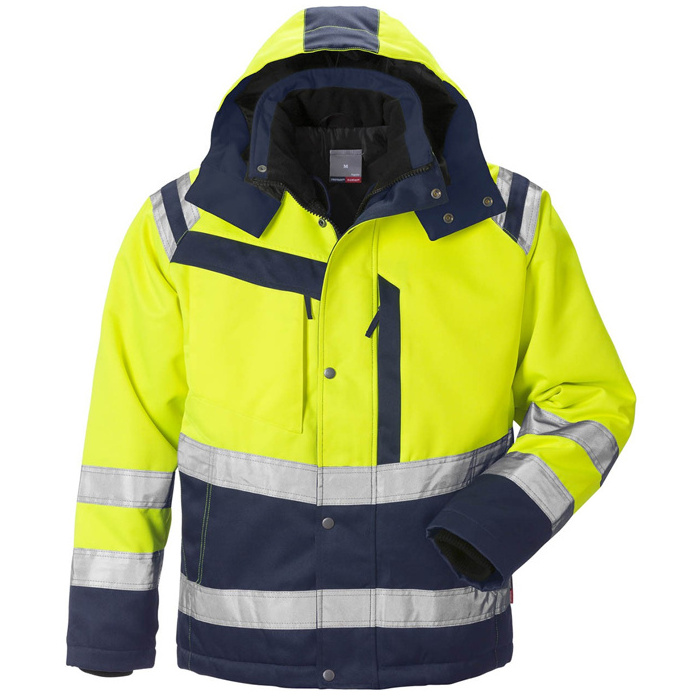 Hi vis bomber jacket Hi-Vis Work Safety Jacket Men's Two Tone High Visibility Reflective Jacket