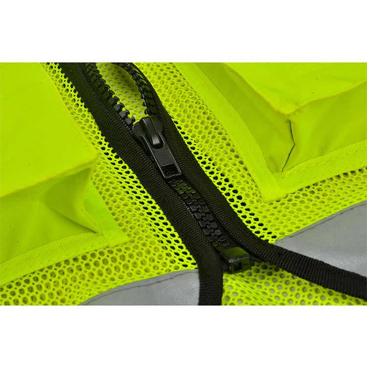 Hi Vis VIZ Executive Vest High Visibility Reflective Mesh Vest Multi-pocket Safety With Reflective Stripes Men's Summer Vest