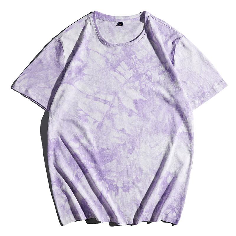 Acid Wash T-shirt Tye Dye T-shirts  Costom Tie Shirts Man Bleached T Shirt