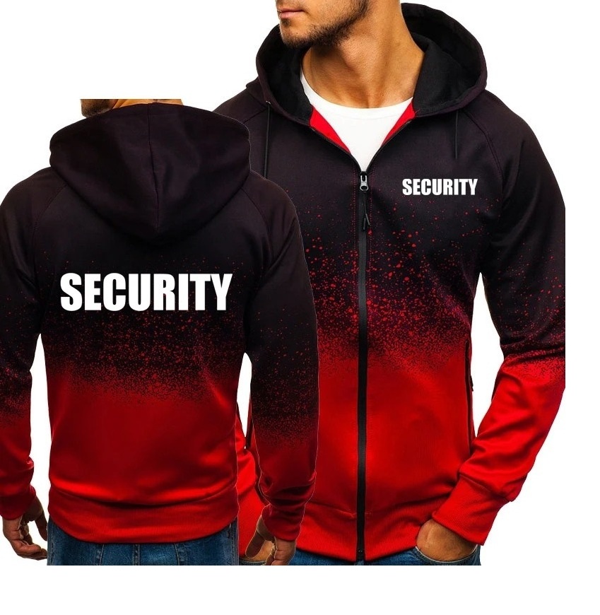 High Quality 100% Cotton Comfortable Fabric Security Hoodies Custom Printed Pullover Hoodie