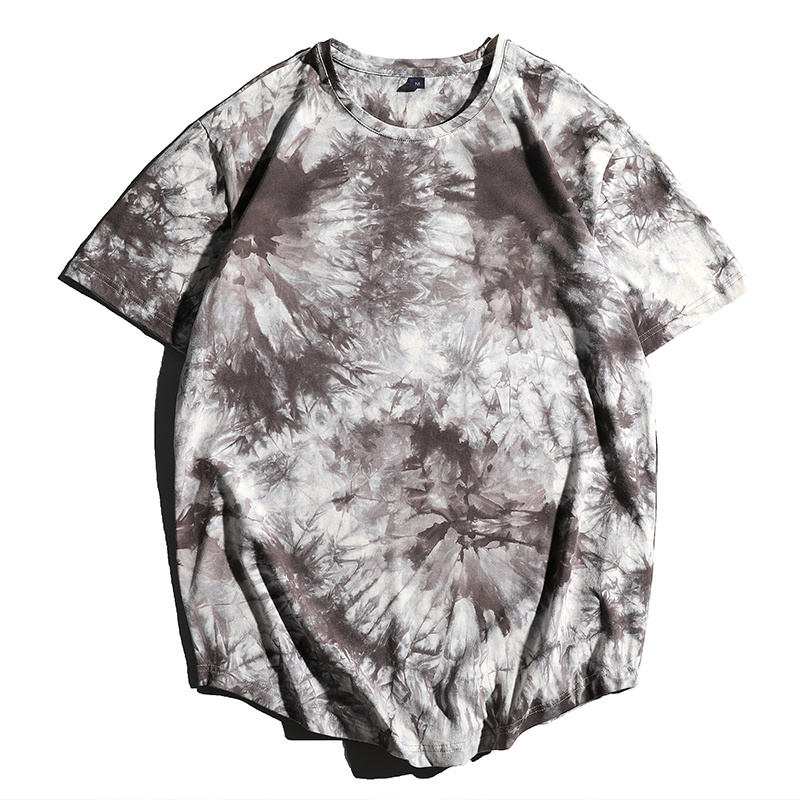 Acid Wash T-shirt Tye Dye T-shirts  Costom Tie Shirts Man Bleached T Shirt