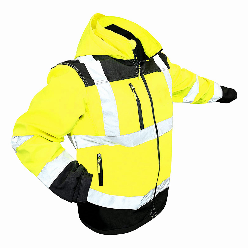 Professional Work Wear High Viz Jackets Heavy Duty Windproof Reflective Safety Jackets With Fleece Inside Warm Winter Jackets