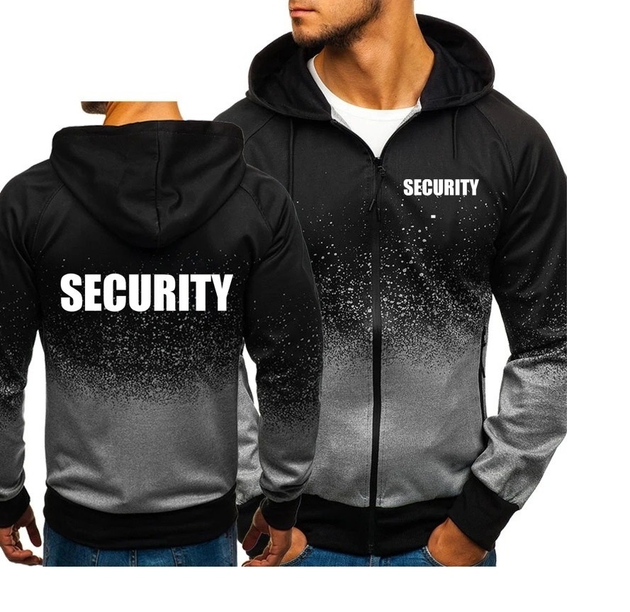 High Quality 100% Cotton Comfortable Fabric Security Hoodies Custom Printed Pullover Hoodie