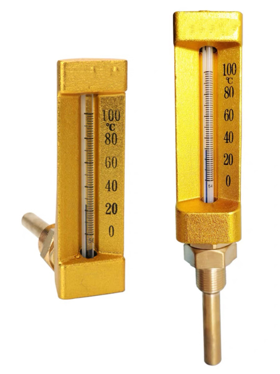 681851 Metal Protective Case Industrial Thermometer V-type Thermometer Marine Thermometer