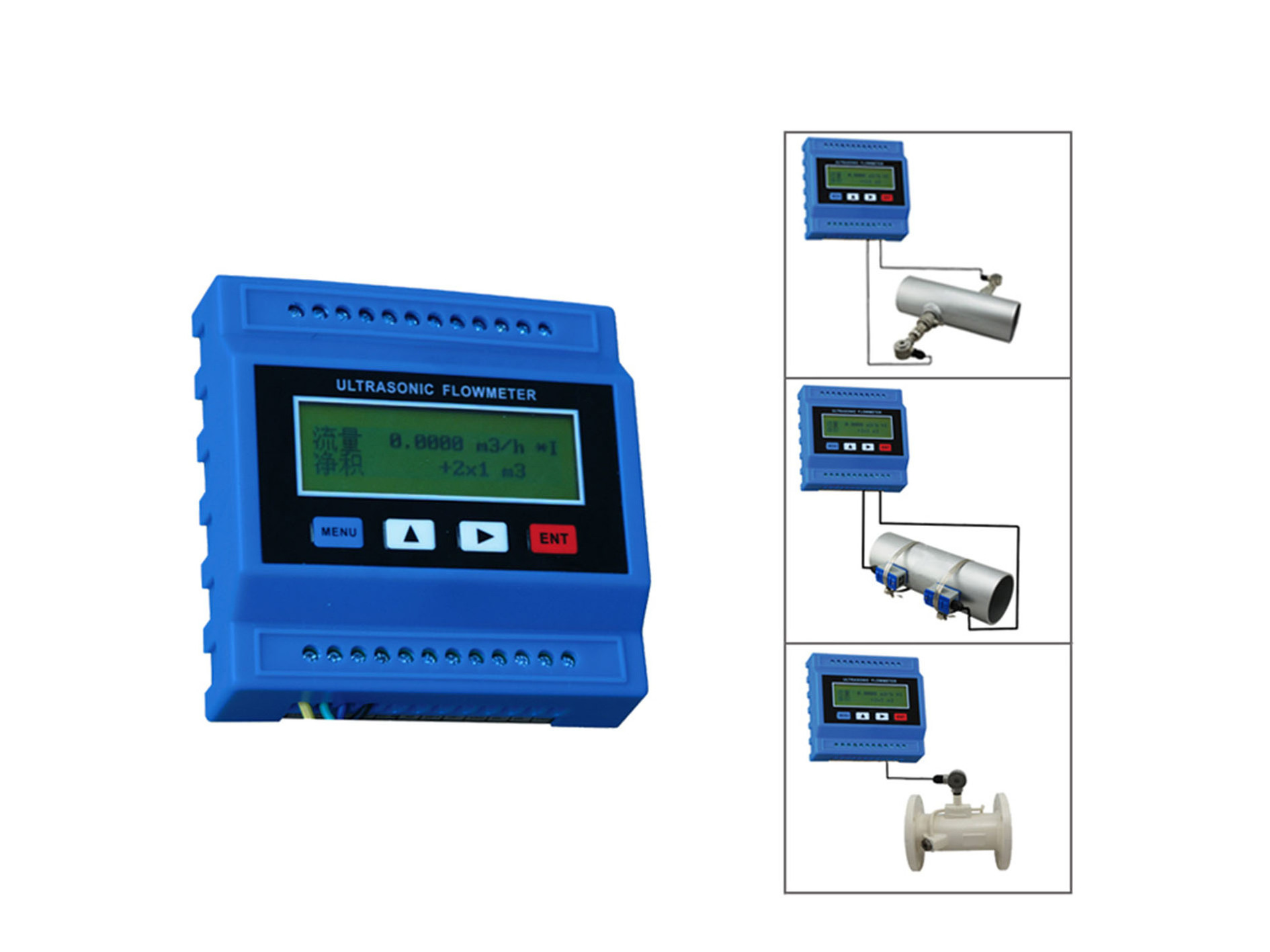 TUF-2000M modular ultrasonic flowmeter external clamp type