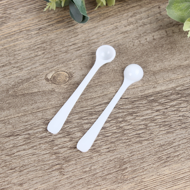 Transparent 5g Plastic Big Round Spoons Eco-friendly Reusable Plastic Tea Spoon Powder Plastic Scoop