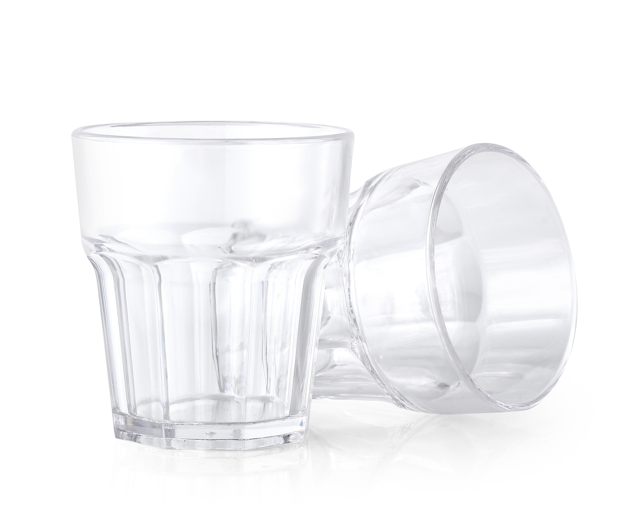 china custom plastic beer cup product transparent pc 200ml octagon cup water glass product wholesale wine cups Plastic beer mug