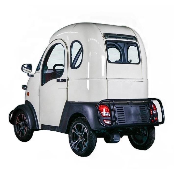 EEC new energy 4 wheel Three Seats enclosed electric mobibity scooter mini car vehicles with cabin