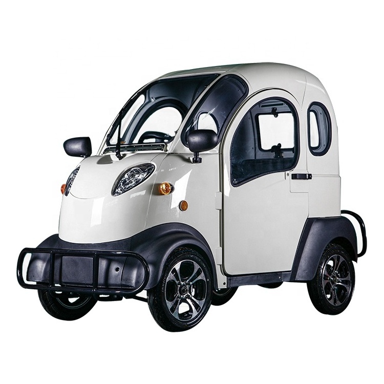 EEC new energy 4 wheel Three Seats enclosed electric mobibity scooter mini car vehicles with cabin