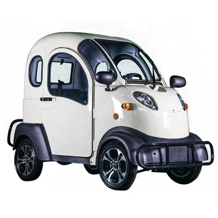 EEC new energy 4 wheel Three Seats enclosed electric mobibity scooter mini car vehicles with cabin