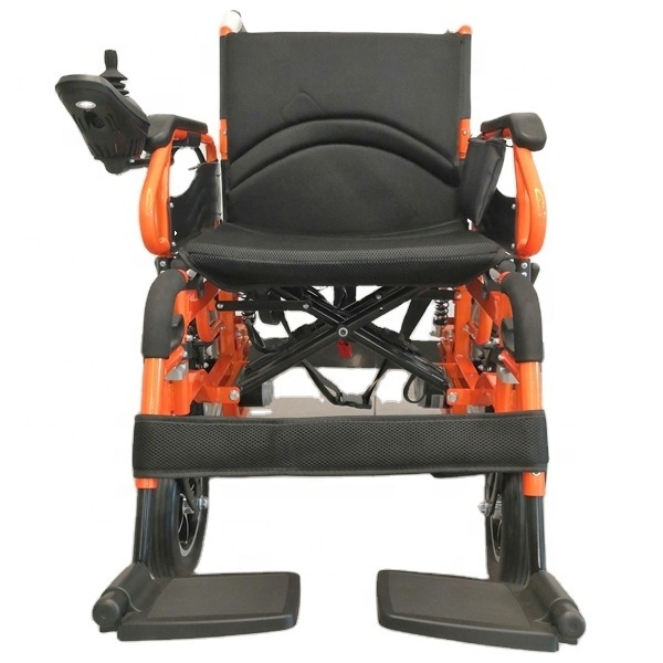 Disabled elderly folding backrest gas spring frame electric wheelchair