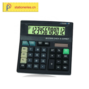 funny office items 12digits desktop calculator Large display dual power office desktop calculator