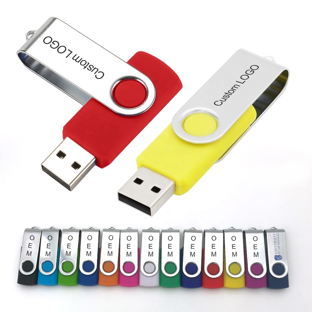 2024 Top Sales 100% original brand Swivel USB Stick 1GB 2GB 4GB 8GB 16GB 32GB 64GB 128GB Pendrive mini USB Flash Drives