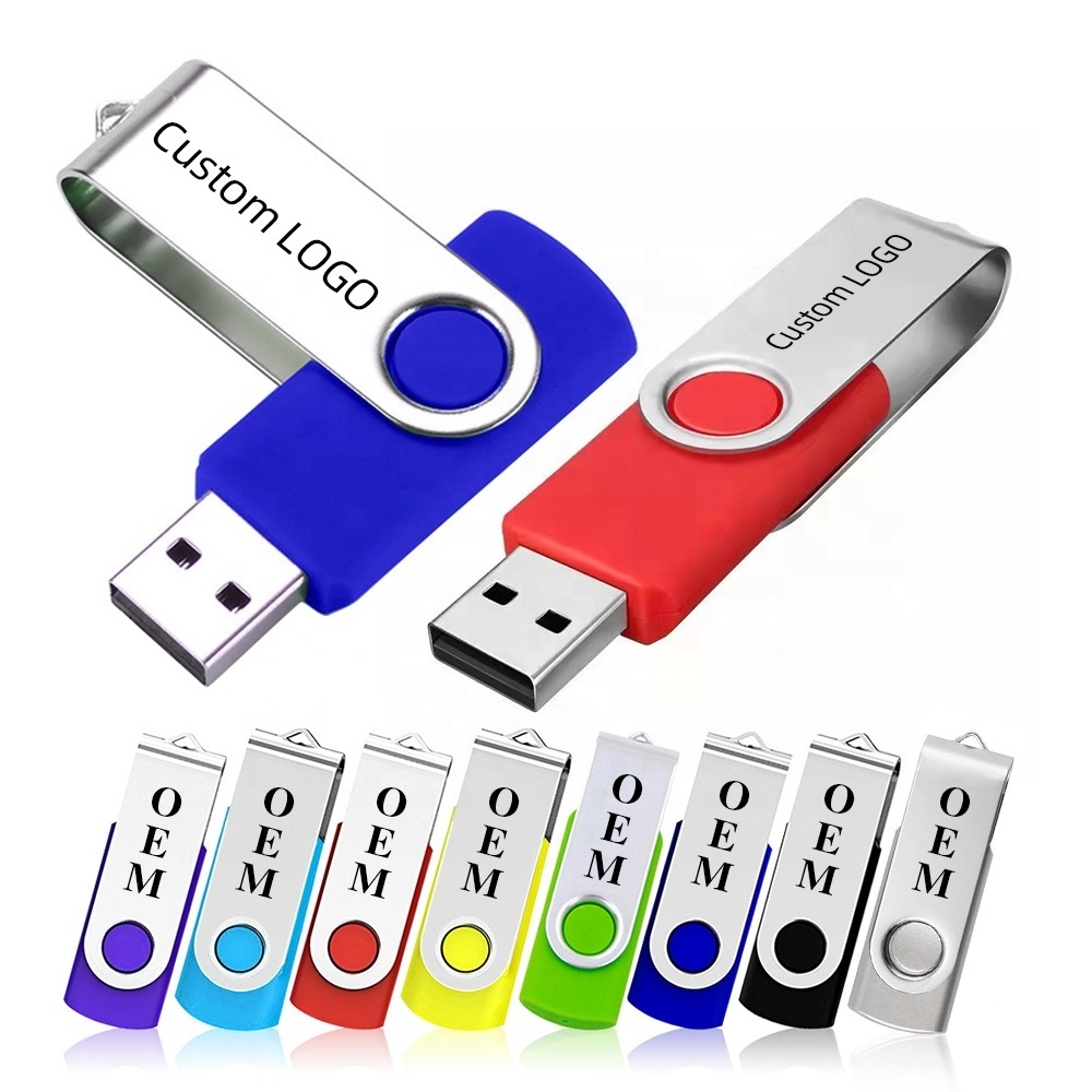 2024 Top Sales 100% original brand Swivel USB Stick 1GB 2GB 4GB 8GB 16GB 32GB 64GB 128GB Pendrive mini USB Flash Drives